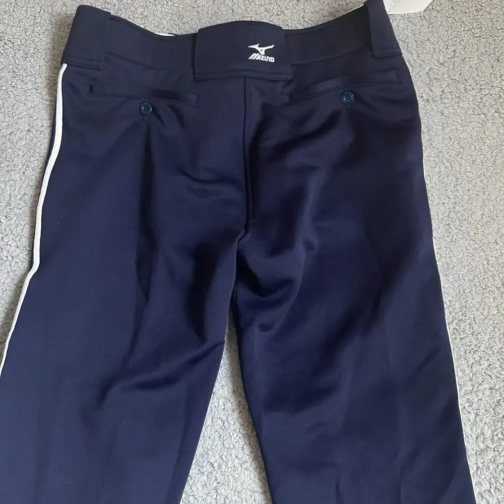 Mizuno Softball Pants Woman's Size Medium Elastic Bottom Navy Blue Athletic - Picture 12 of 15